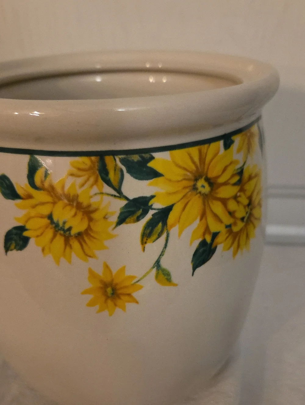 Thompson Pottery Sunflower Accent Ceramic Crock